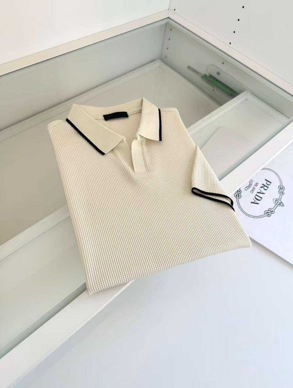 White Milano Knit Polo