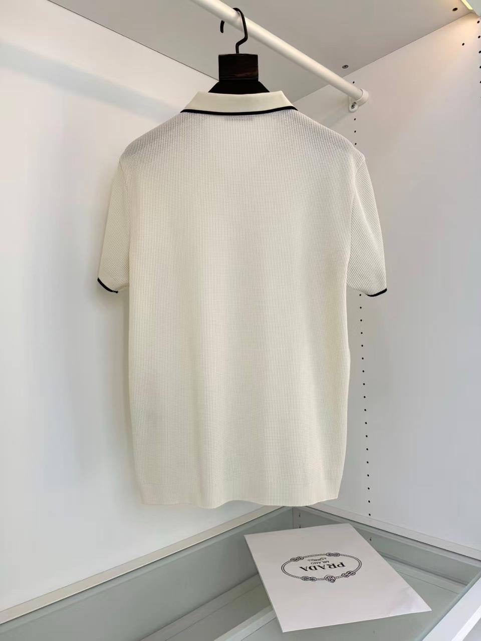 White Milano Knit Polo
