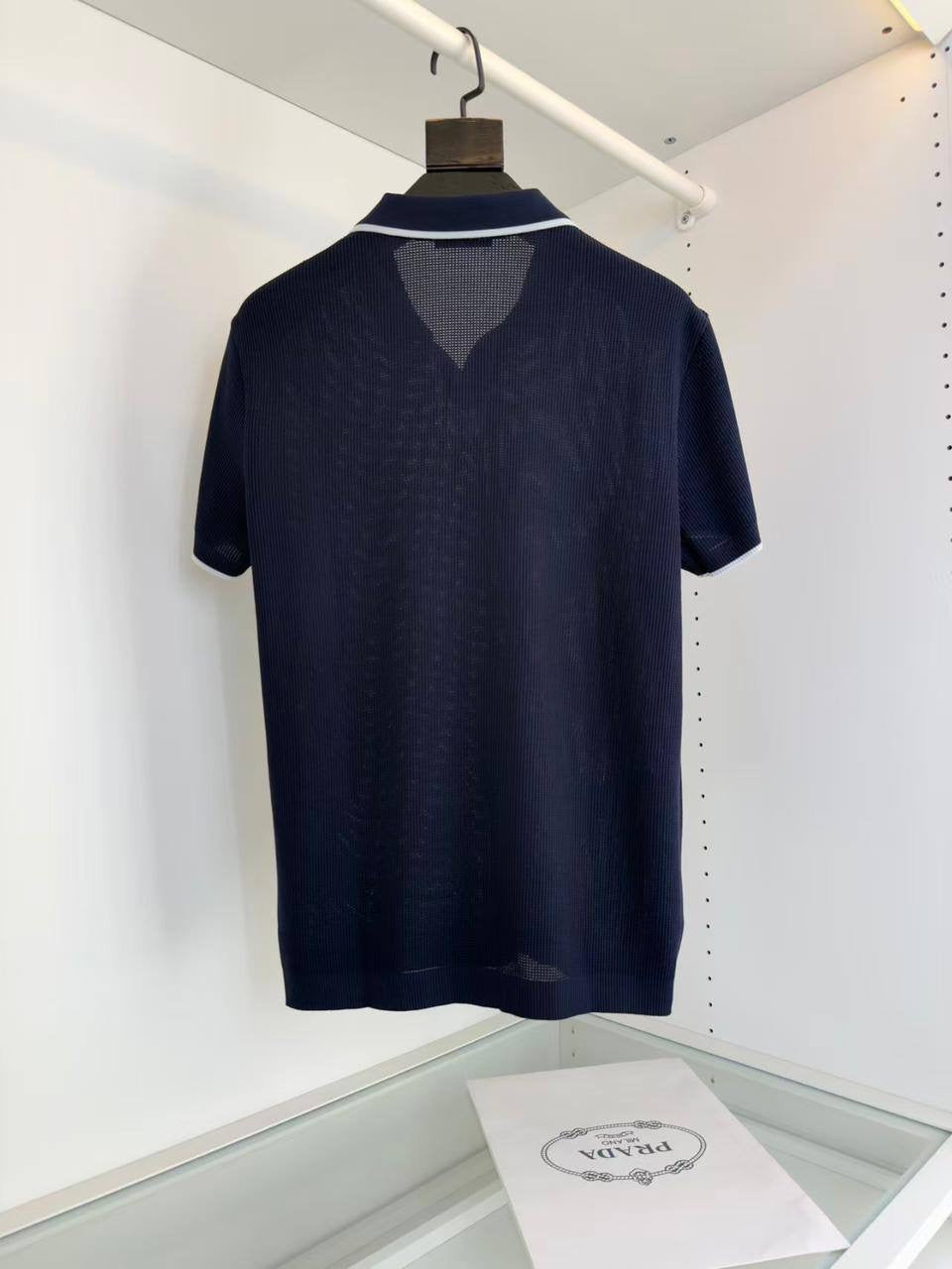 Navy Milano Knit Polo