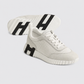 White & Black H Bouncing Canvas Sneaker