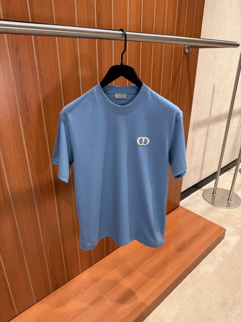 Blue CD Embroidered T-shirt