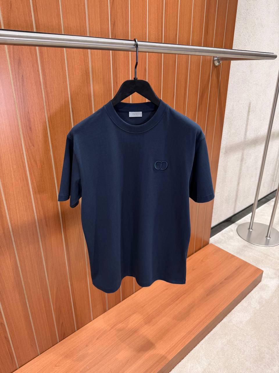 Navy CD Embroidered T-shirt
