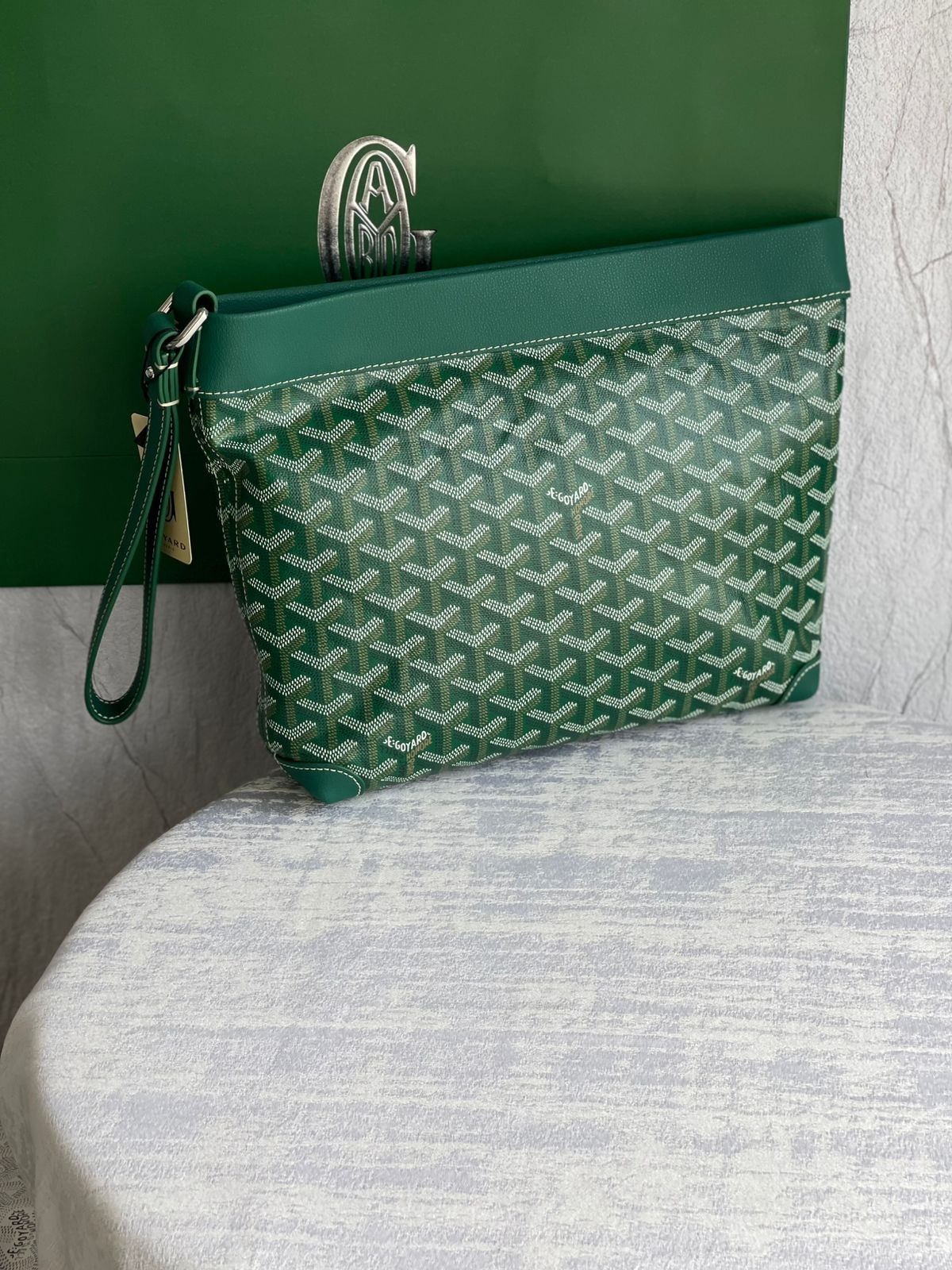 Green Senat Wristlet Pouch
