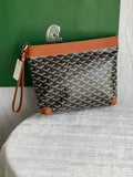 Brown Senat Wristlet Pouch