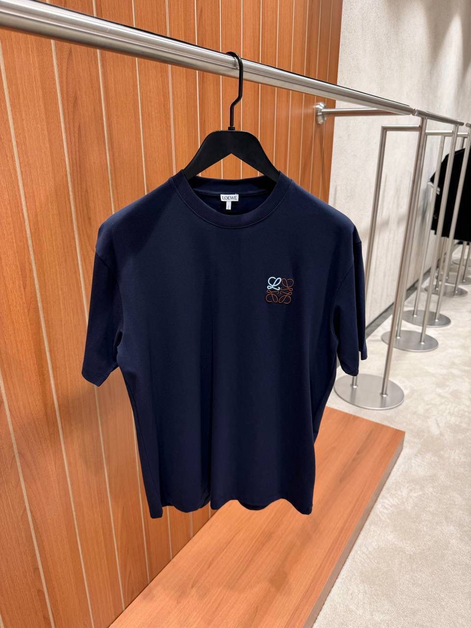 Navy Anagram Embroidered T-shirt
