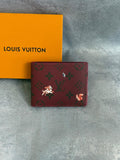 Red & Green Monogram Paint Wallet