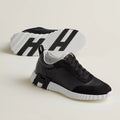 Black & White H Bouncing Leather Sneakers