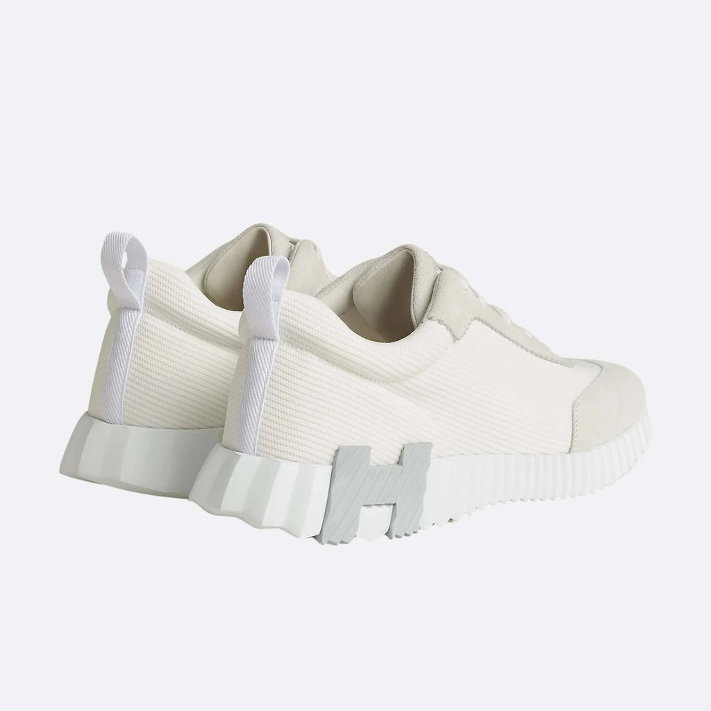 White & Grey H Bouncing Canvas Sneakers