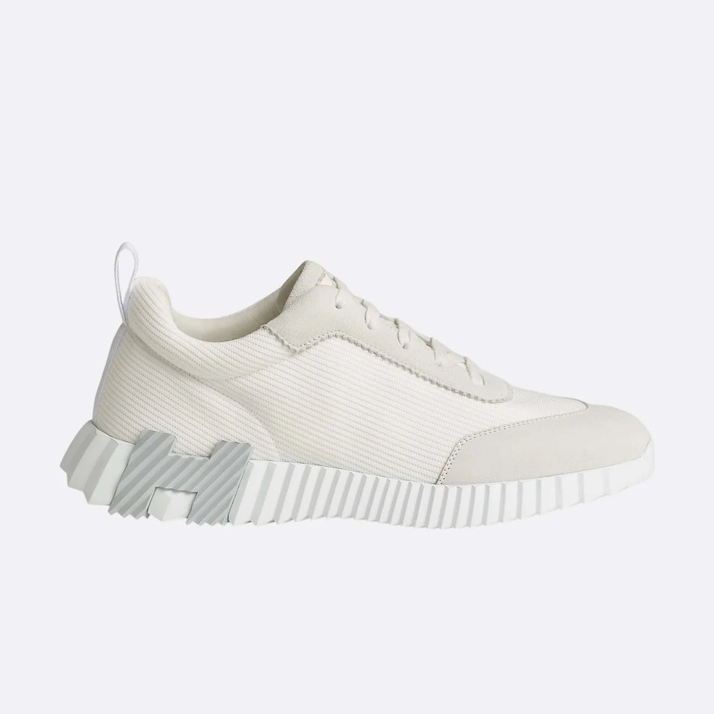 White & Grey H Bouncing Canvas Sneakers