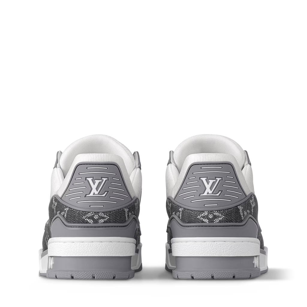 White & Grey Monogram Sneakers