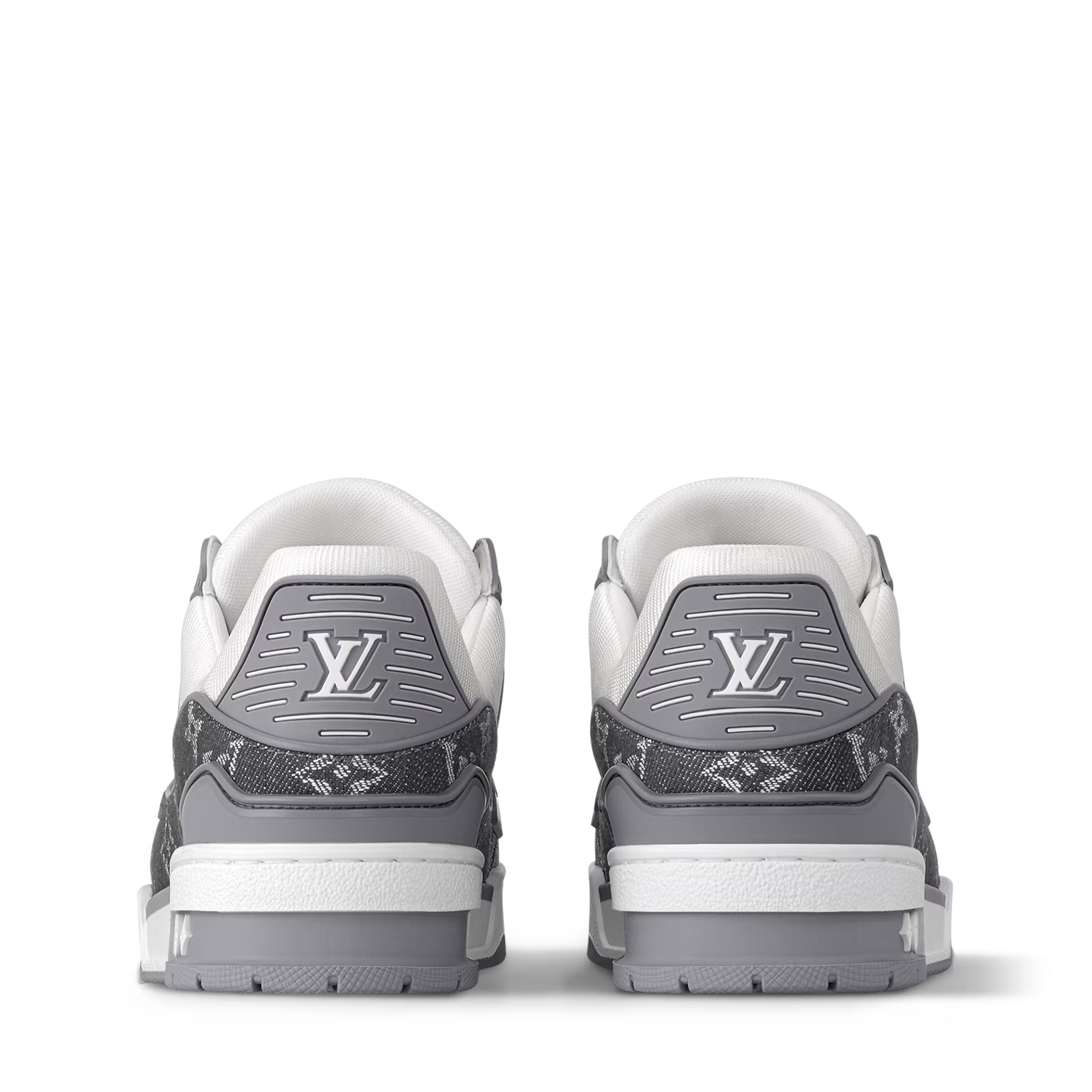 White & Grey Monogram Sneakers