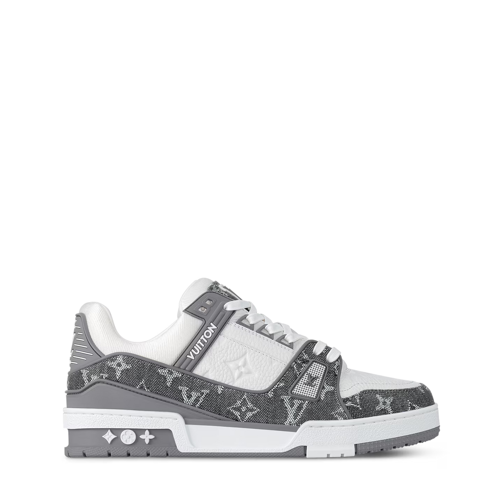 White & Grey Monogram Sneakers