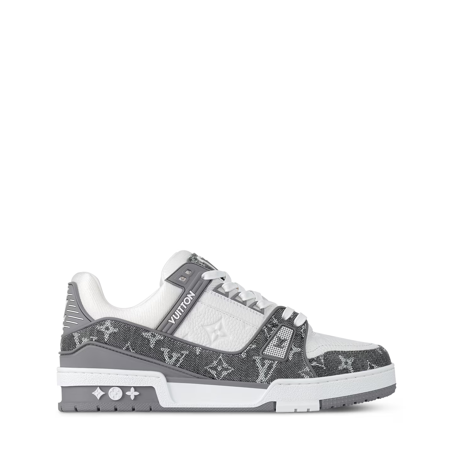 White & Grey Monogram Sneakers